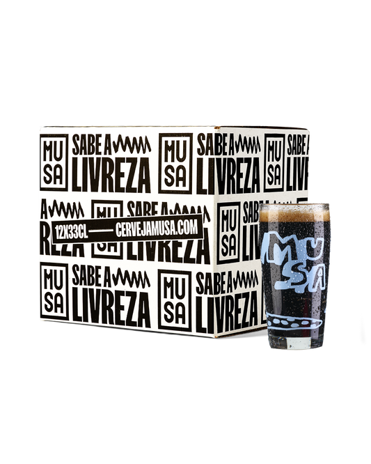12-pack musa beer free glass