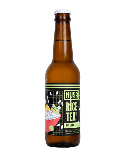 Bottle of Rice-Tea, Genmaicha and Yuzu Rice Lager by Musa - craft beer from Lisbon
