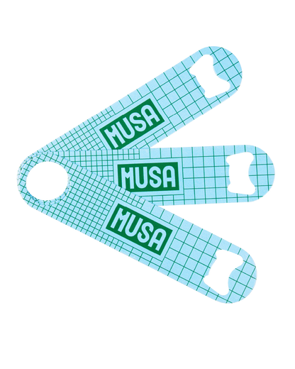 Abre caricas ou Abridor de garrafas Musa, prenda pequena e prática para quem aprecia cerveja