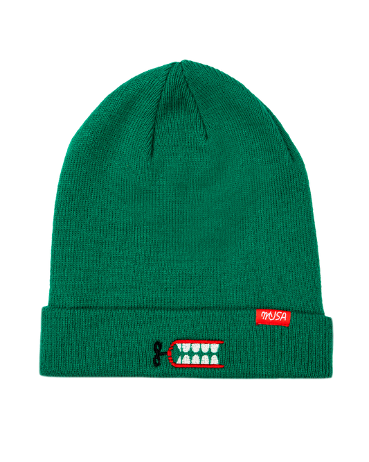 Gorro verde Musa, prenda de inverno útil para o Natal ou amigo secreto